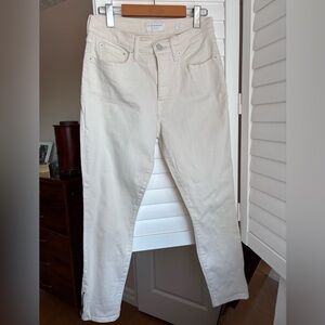 Lucky brand high rise slim jeans, size 28, white